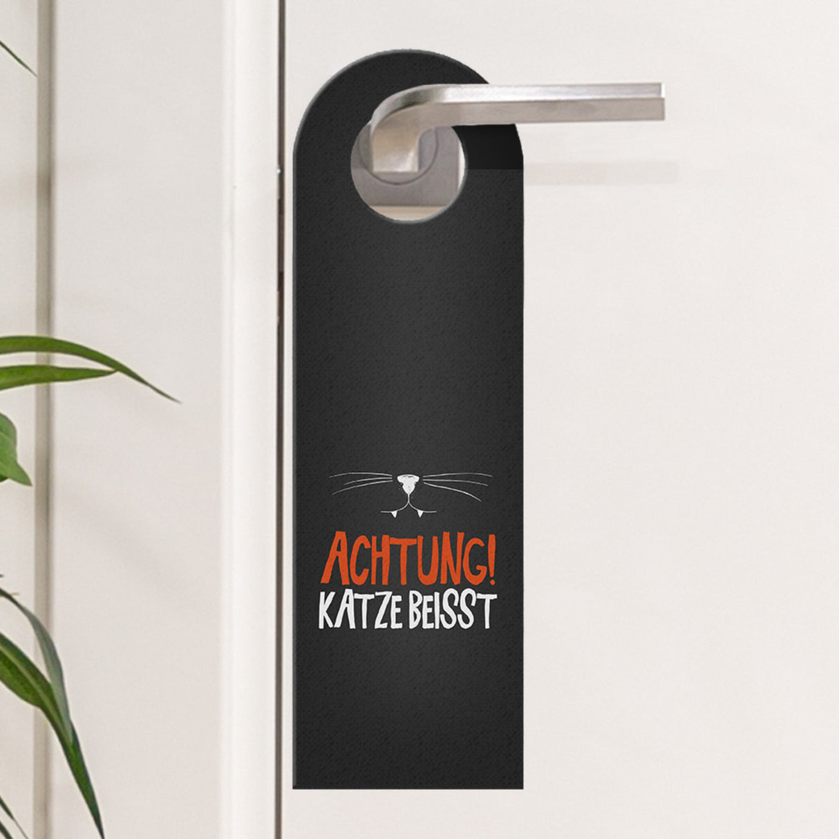 Achtung Katze beisst oder Katze ist nicht da Türhänger