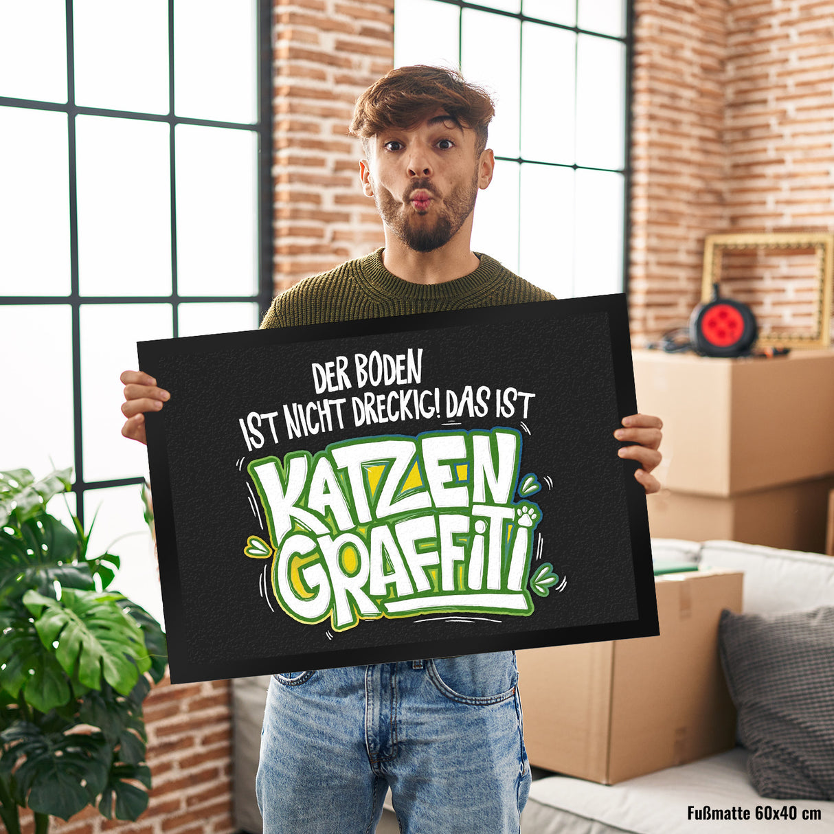 Katzengraffiti Fußmatte