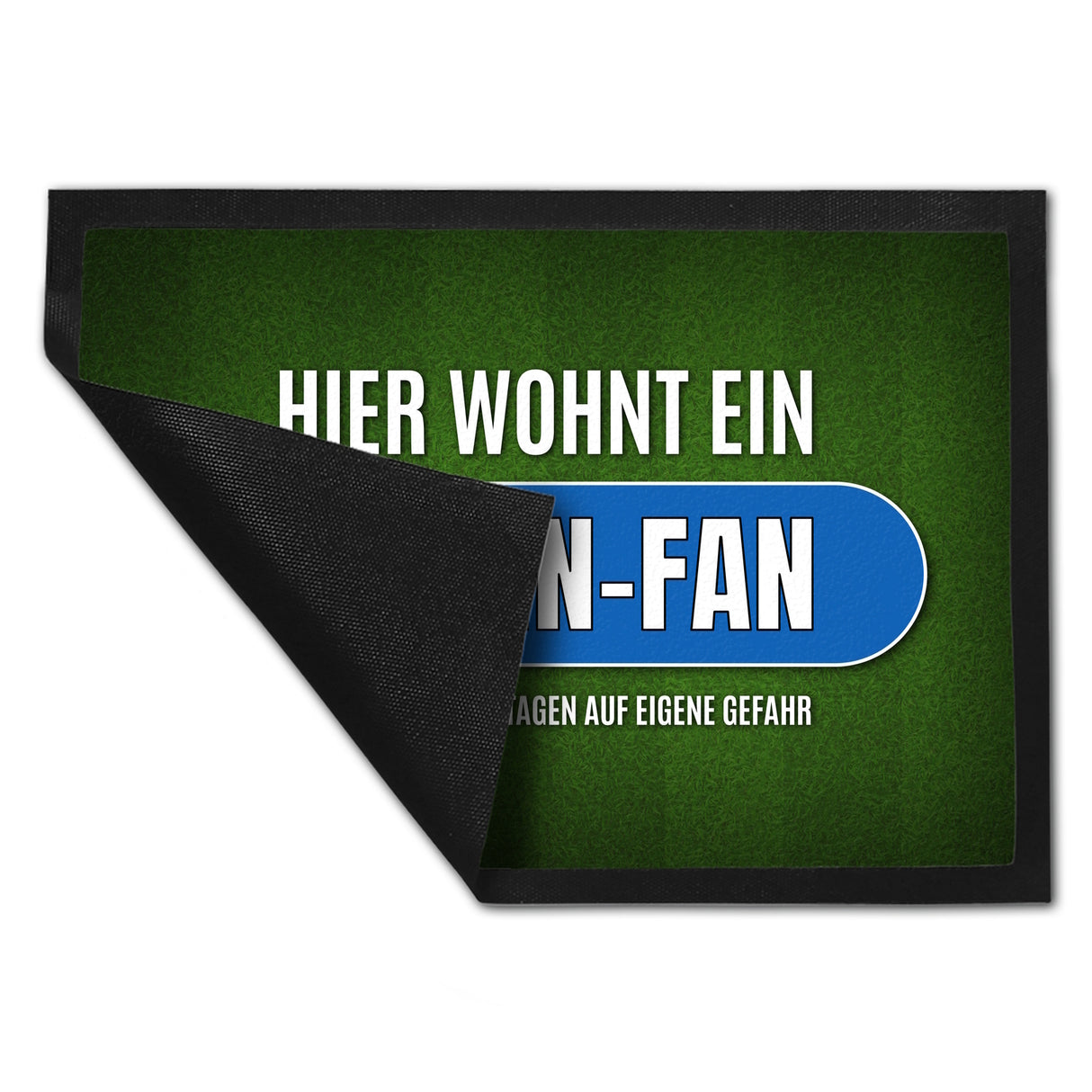 Hier wohnt ein Berlin-Fan Fußmatte mit Rasen Motiv