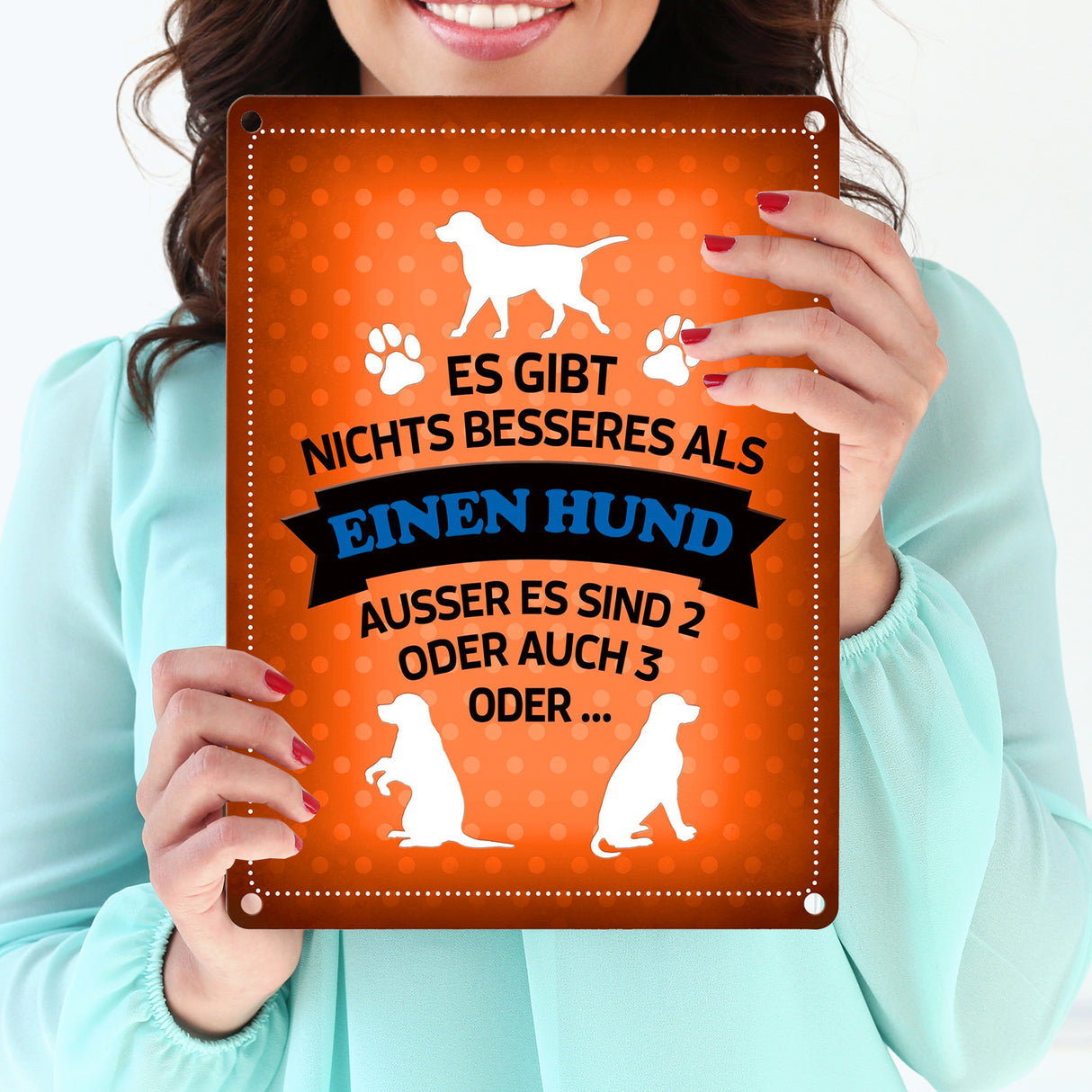 Es gibt nichts besseres als einen Hund Metallschild - Hunde Haustier Liebe Freunde Leben