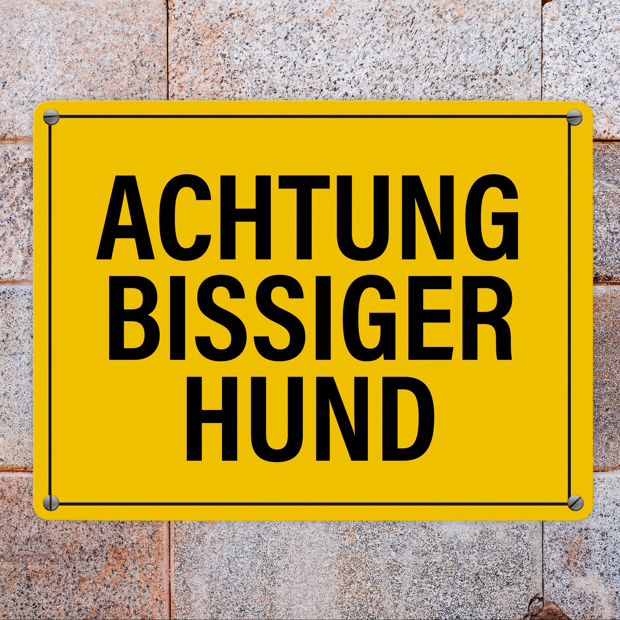 Achtung bissiger Hund Metallschild