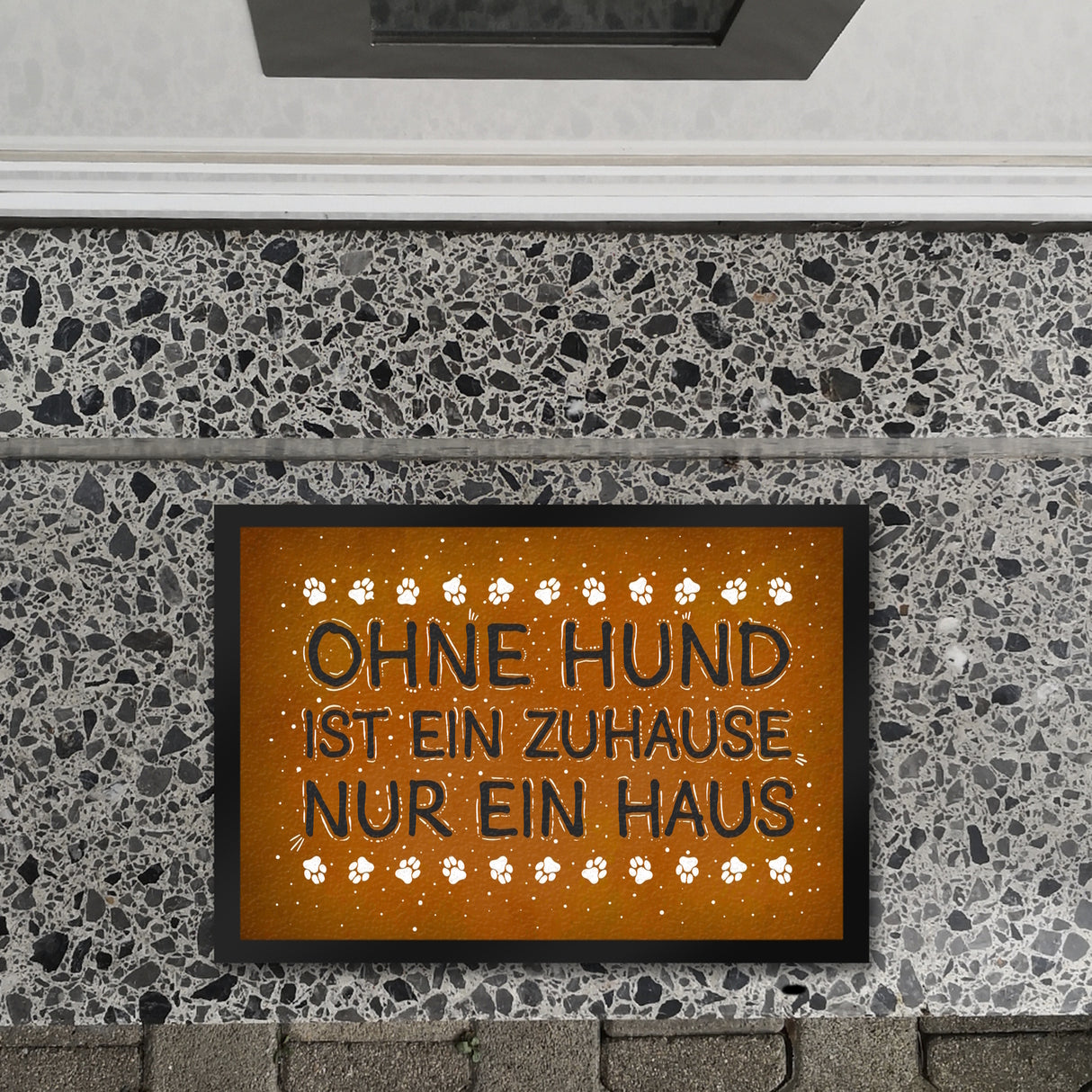 Ohne Hund ist ein Zuhause nur ein Haus Fußmatte - Haus Familie Liebe Haus Wohnung Freunde Haustier
