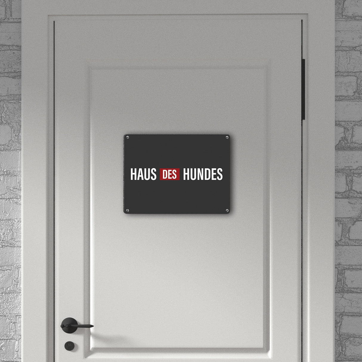 Haus des Hundes Metallschild
