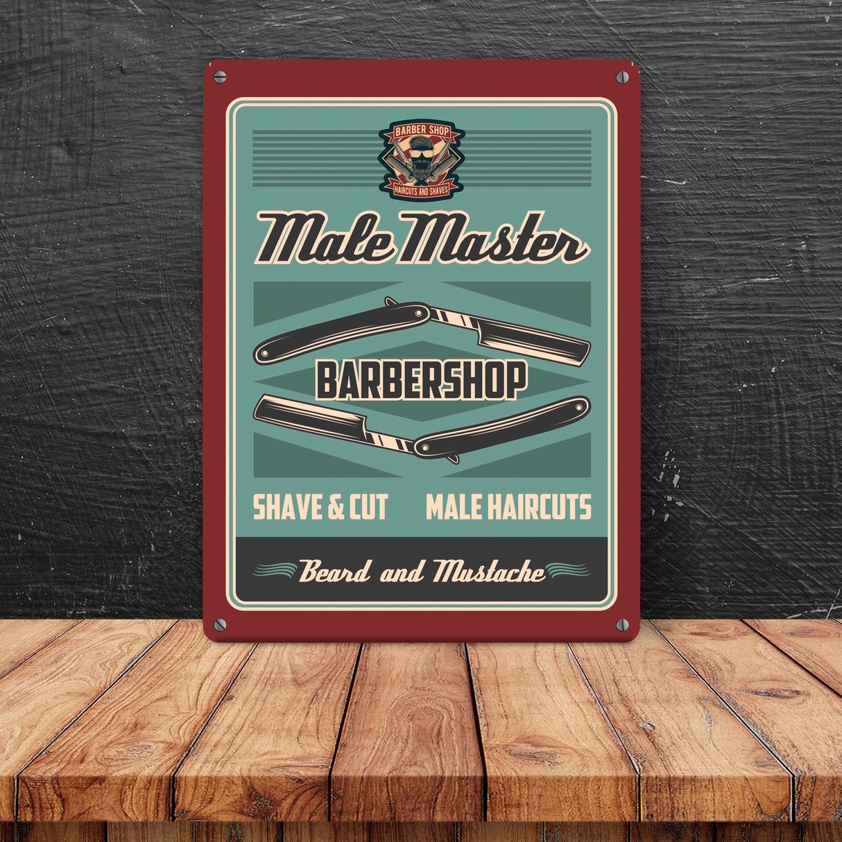 Retro Barber-Shop Metallschild