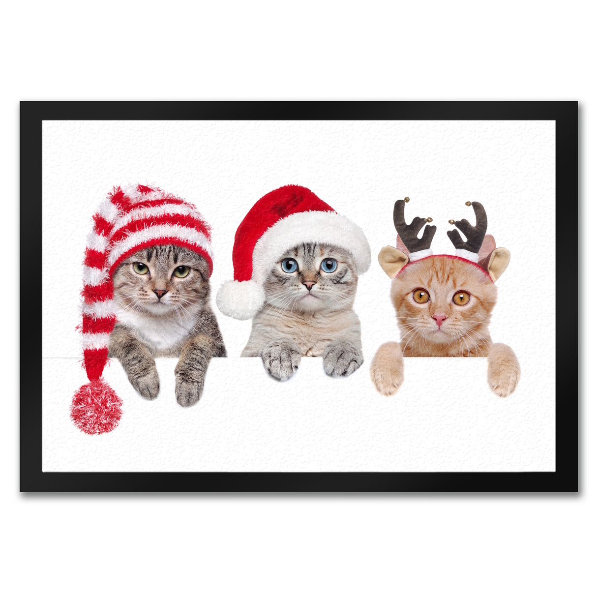 Katzen Fußmatte mit Weihnachts-Motiv