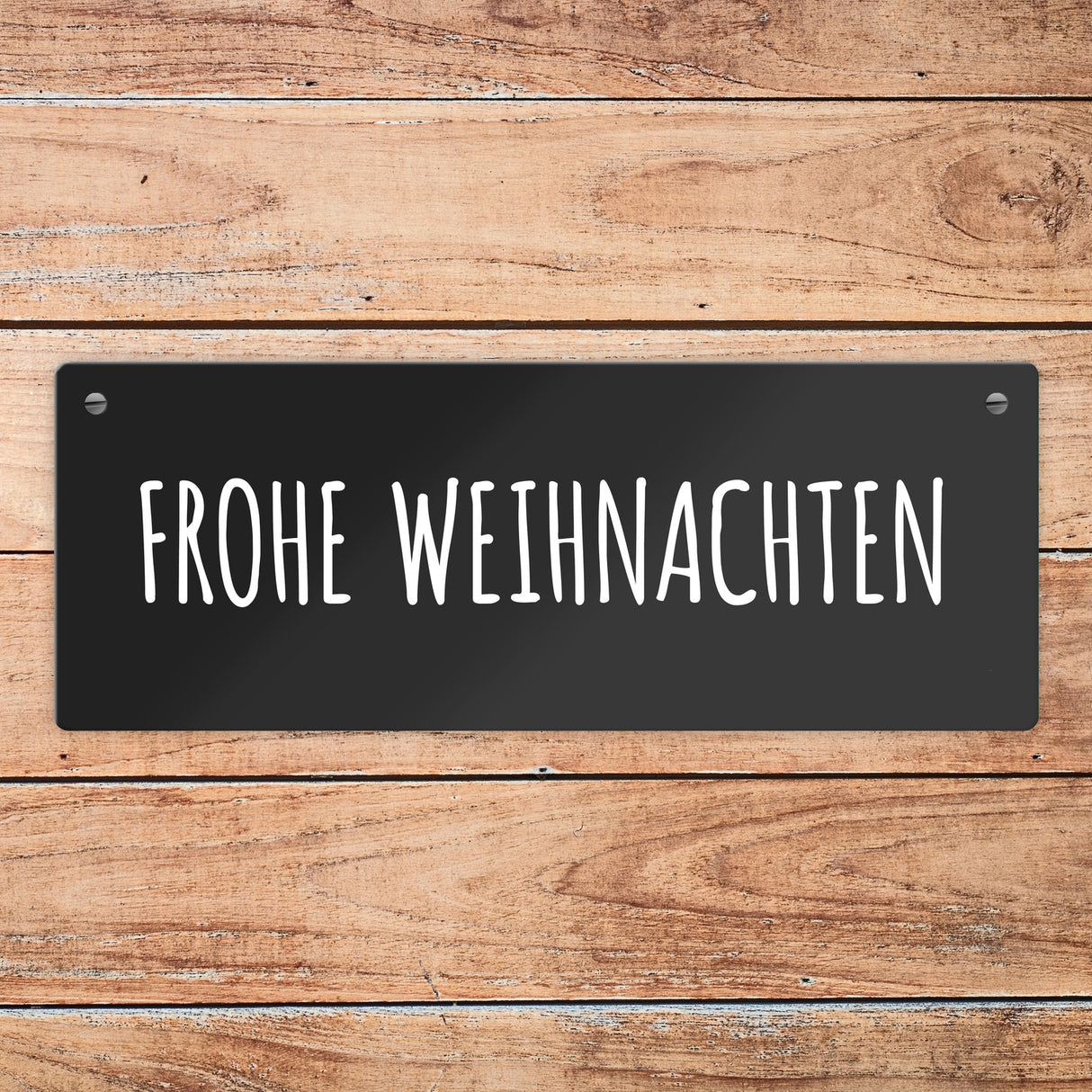Weihnachten Metallschild -weiß - Advent Winter Weihnachtsmann kalt Simpel Schnee Feier fest Familie Liebe Freunde Deko