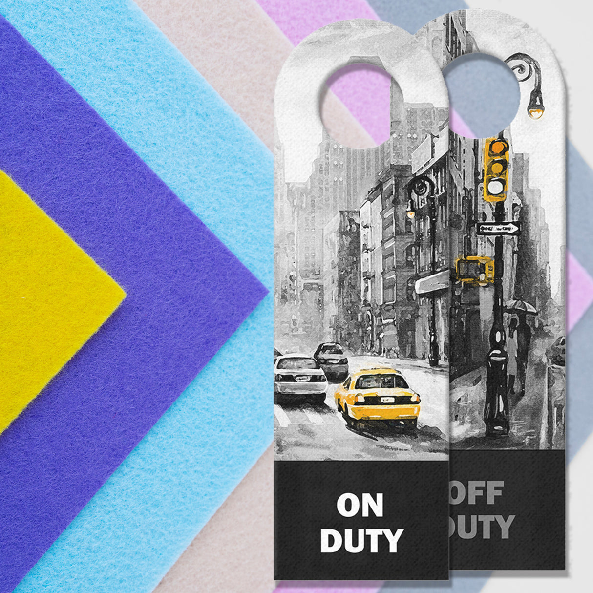 Off duty und on duty New York City Taxi Türhänger