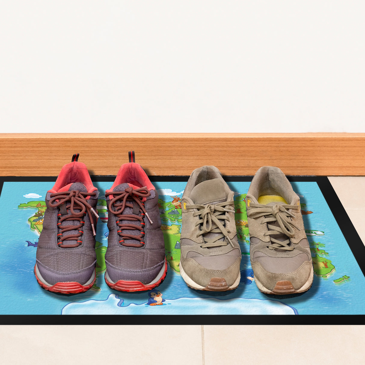 Kinder Weltkarte Fußmatte