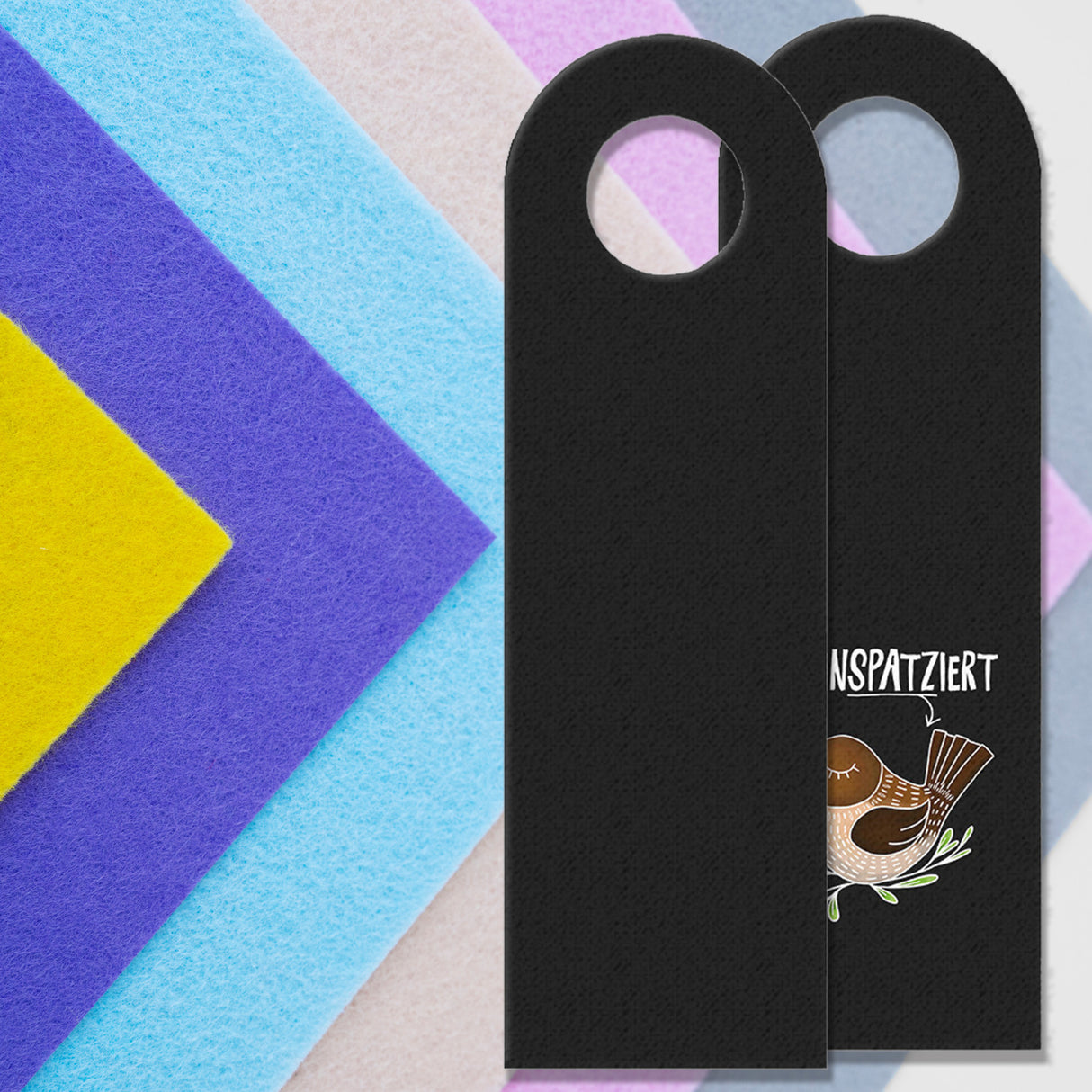 Hereinspatziert Türhänger mit Vogel Motiv
