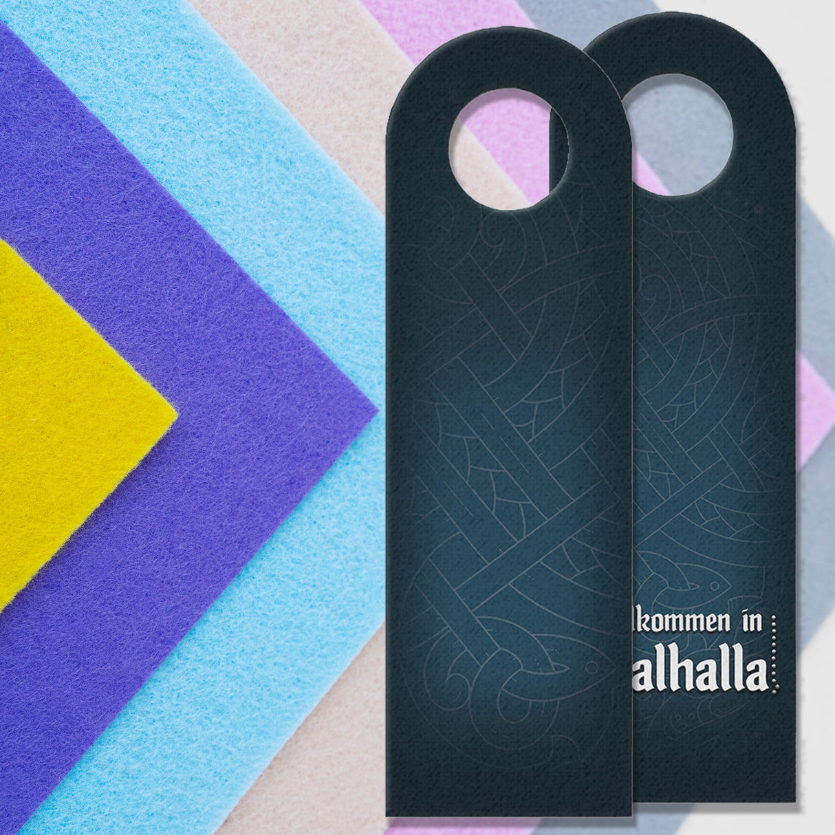 Willkommen in Walhalla Türhänger mit Runen Motiv
