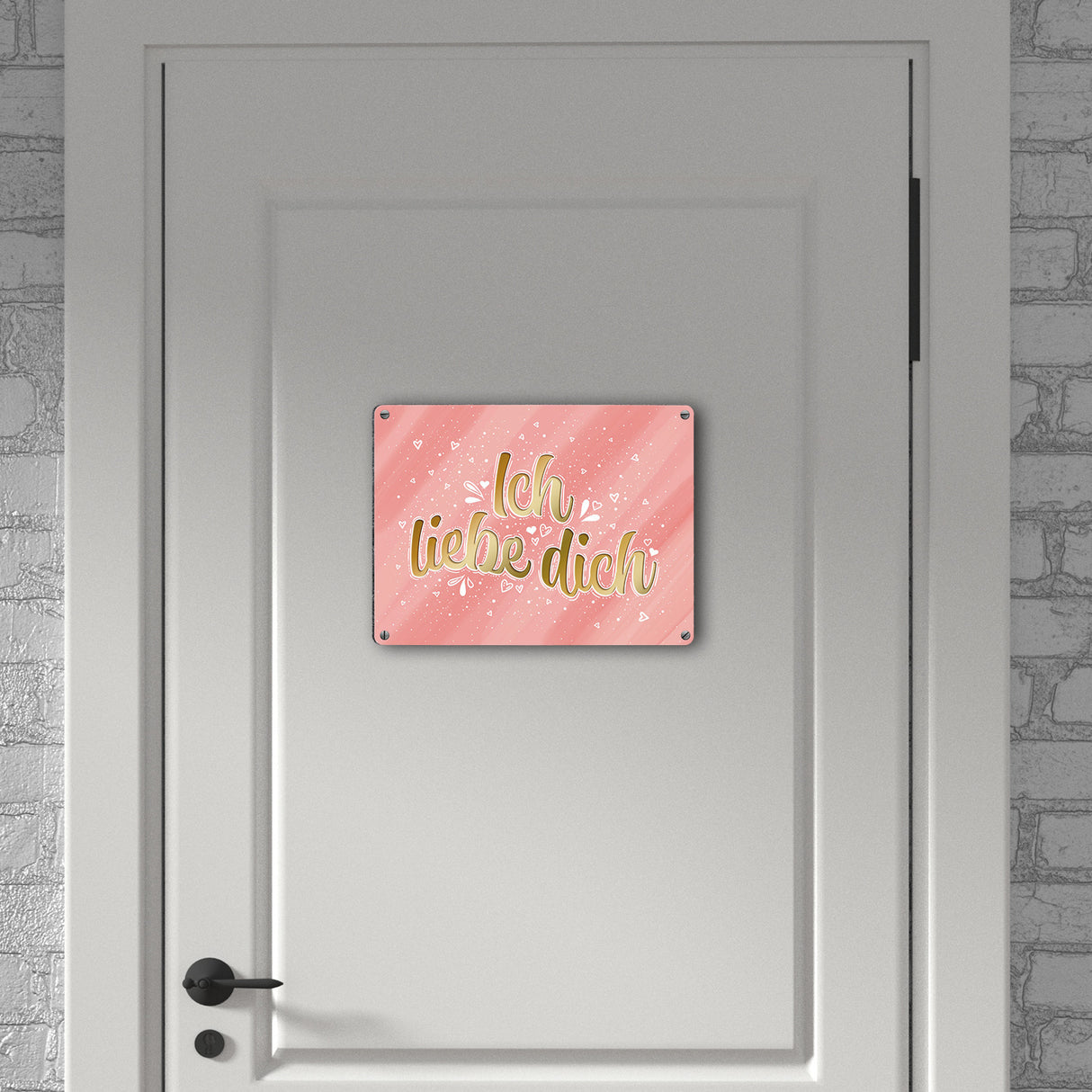 Liebes Spruch Metallschild - Valentinstag Liebe Glück Pärchen Herz Frau Mann Paar Ehe