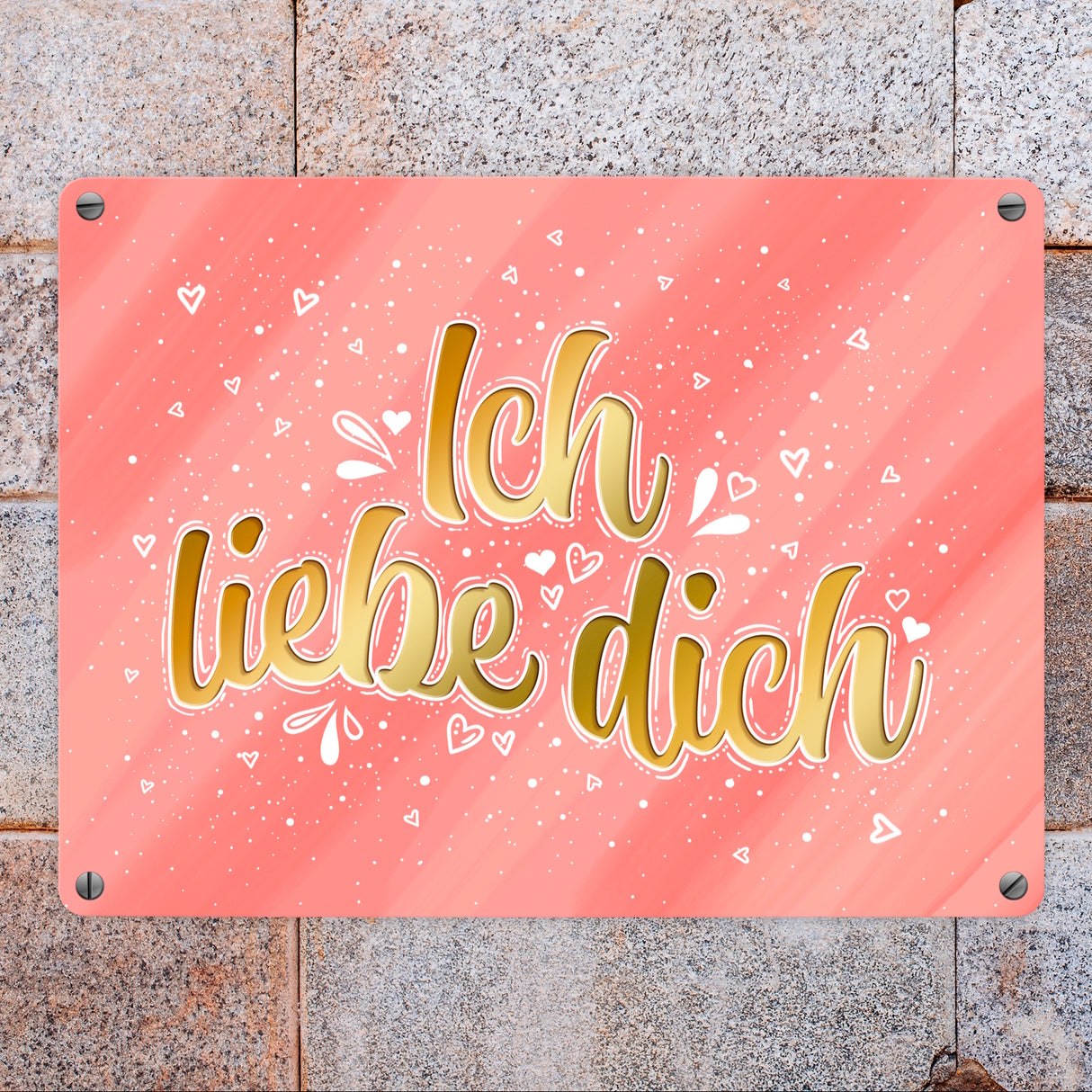 Liebes Spruch Metallschild - Valentinstag Liebe Glück Pärchen Herz Frau Mann Paar Ehe