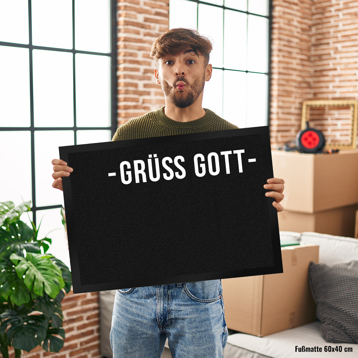 Grüß Gott Dialektgrüße Fußmatte