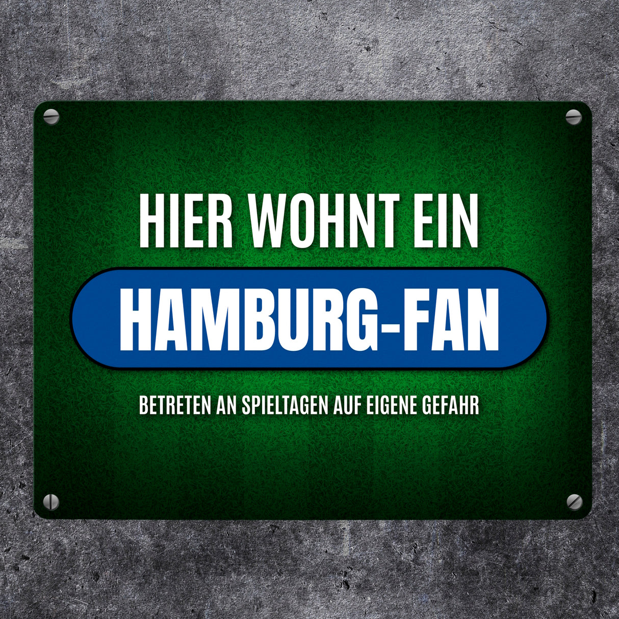 Hier wohnt ein Hamburg-Fan Metallschild
