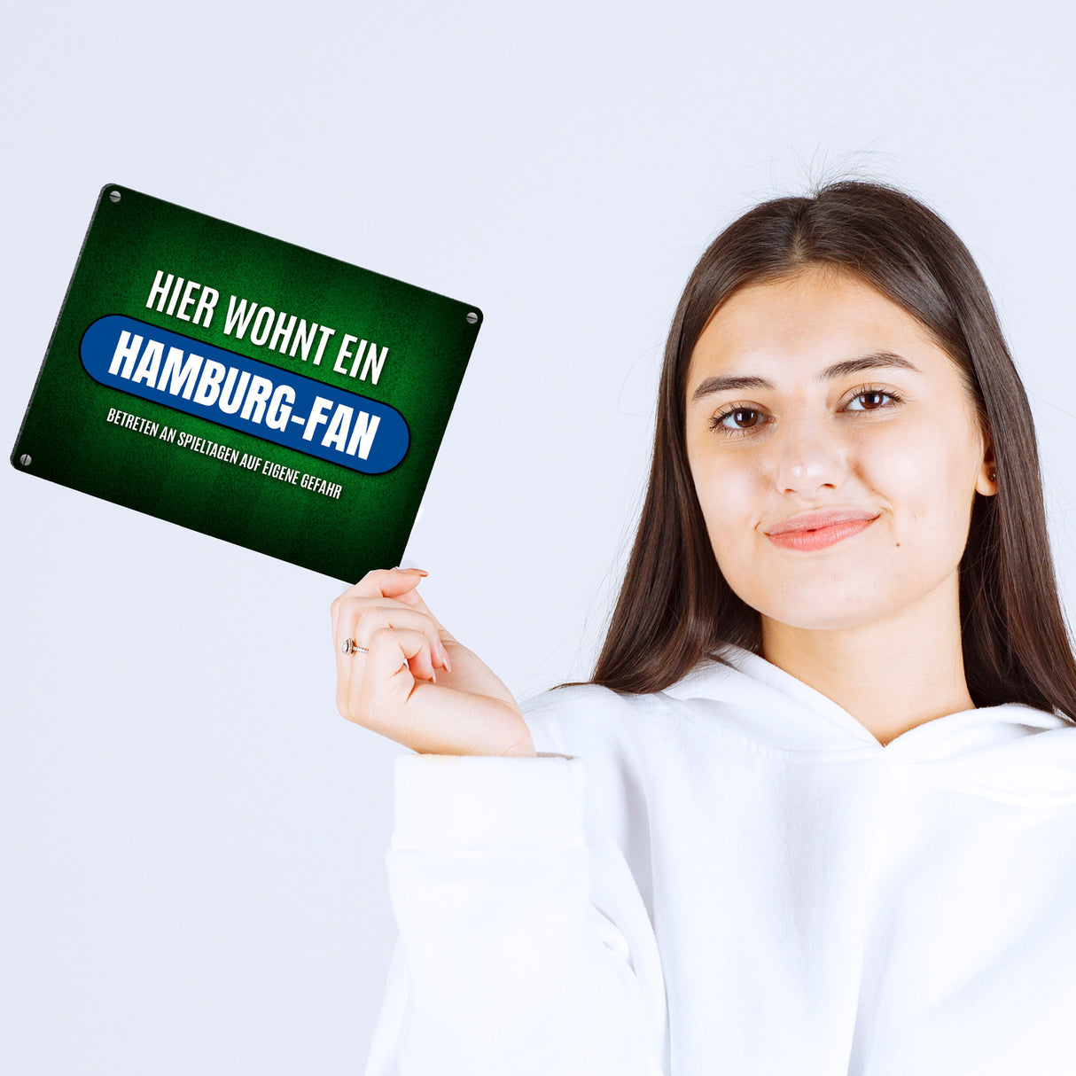 Hier wohnt ein Hamburg-Fan Metallschild