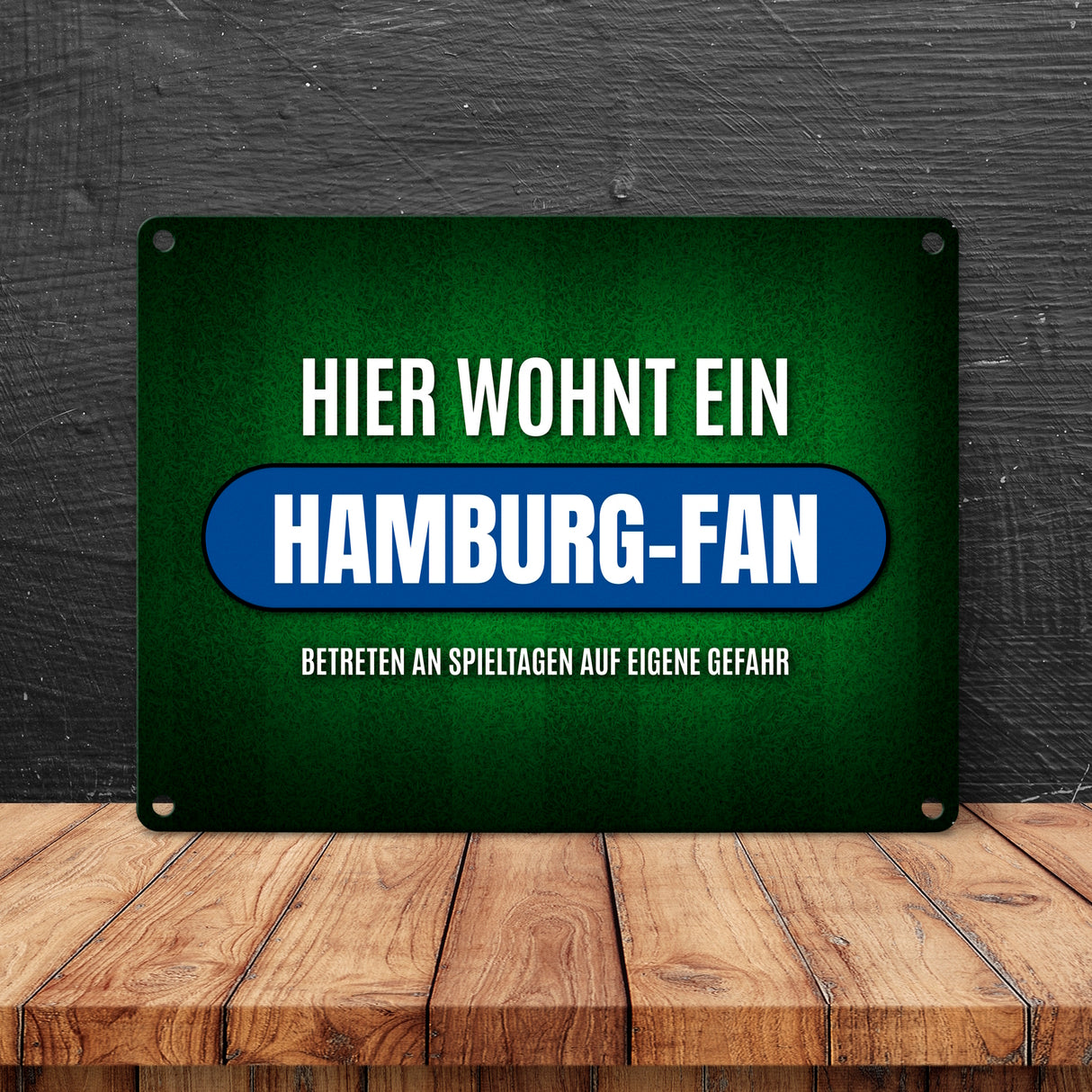 Hier wohnt ein Hamburg-Fan Metallschild