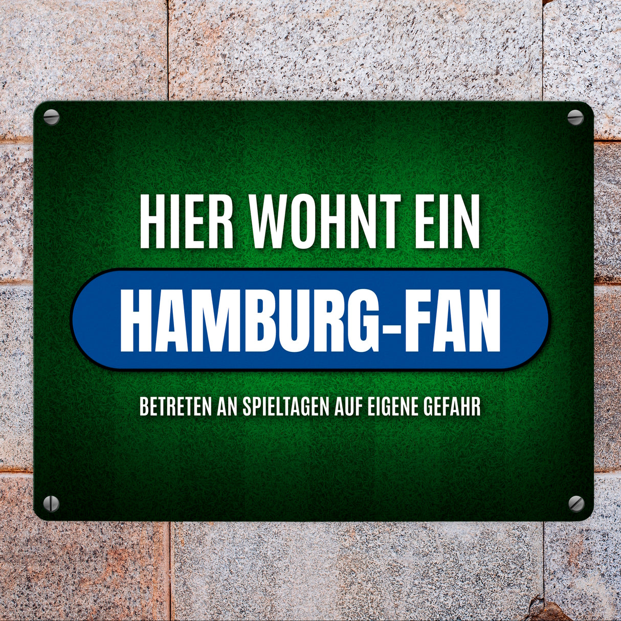 Hier wohnt ein Hamburg-Fan Metallschild