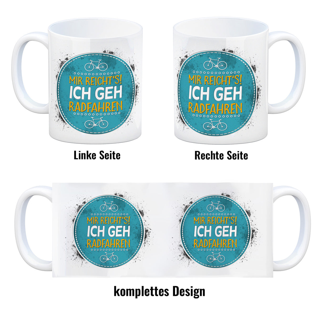 Mir reicht's! Ich geh radfahren Kaffeebecher