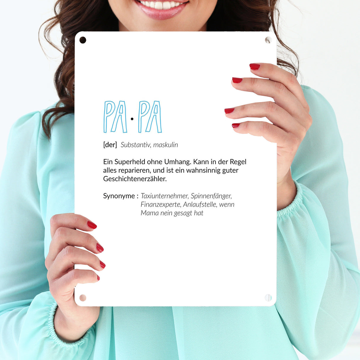 Definition Papa Metallschild