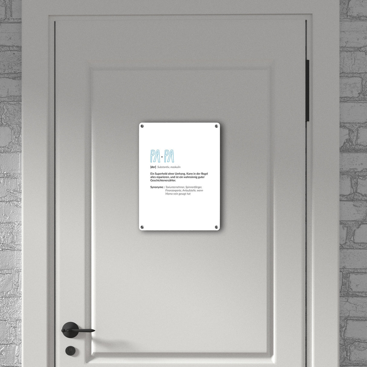 Definition Papa Metallschild