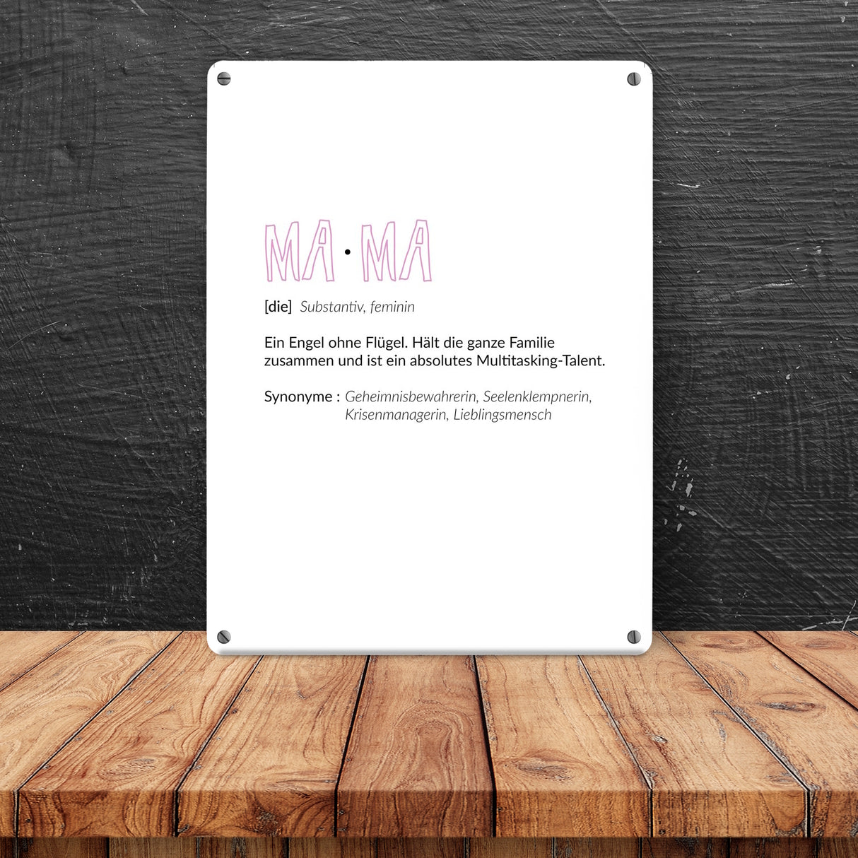 Definition Mama Metallschild