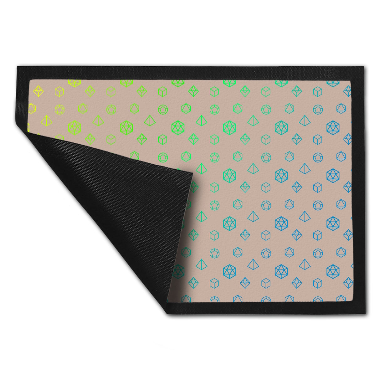 Tabletop Fußmatte mit coolem Würfelmuster