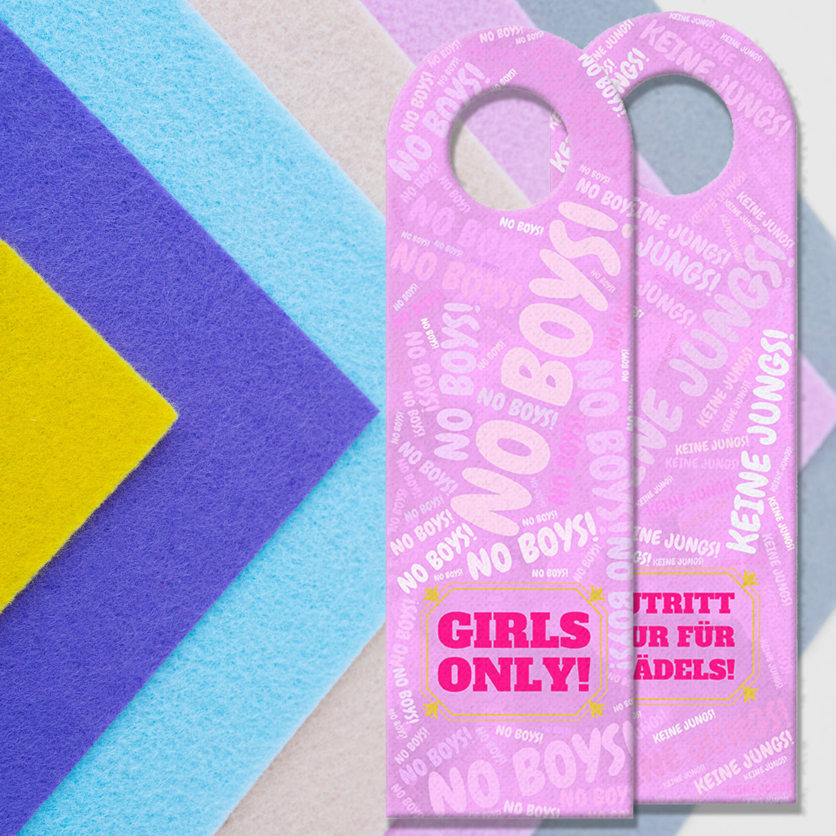 Zutritt nur für Mädels! - Girls Only! Türhänger