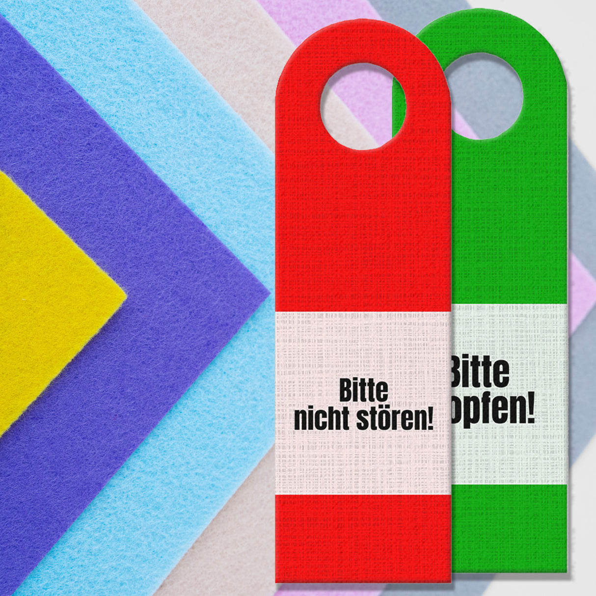 Bitte klopfen - Bitte nicht stören Türhänger und Rot