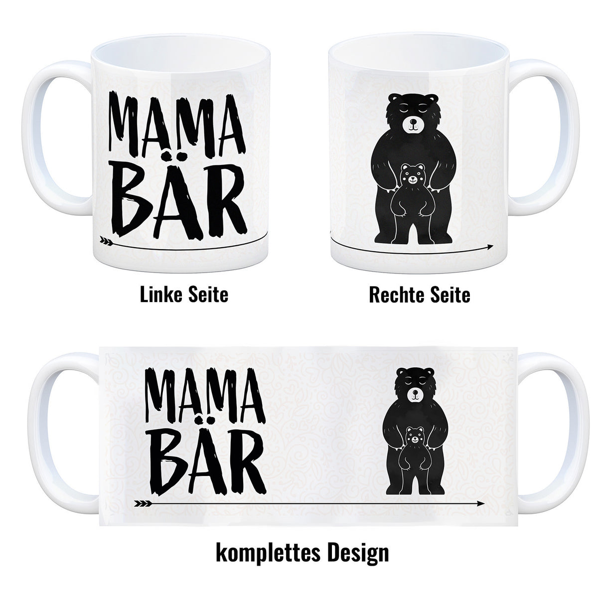 Mama Bär Kaffebecher mit süßem Bärenmotiv Kaffeebecher