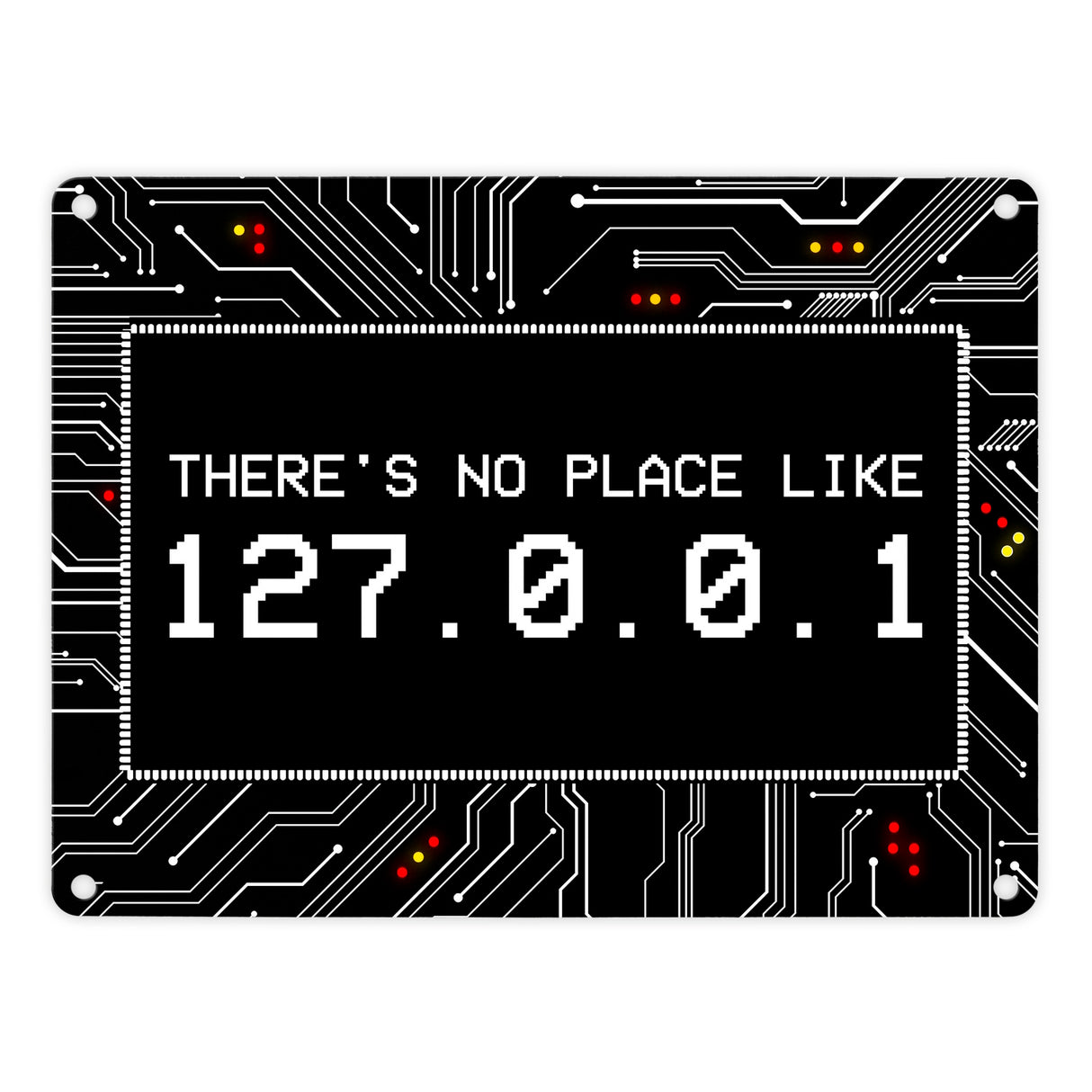 Localhost Metallschild mit IP Adresse 127.0.0.1