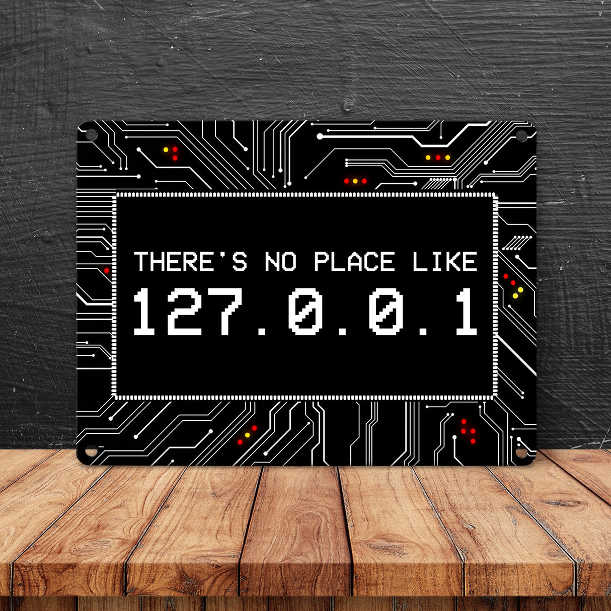 Localhost Metallschild mit IP Adresse 127.0.0.1