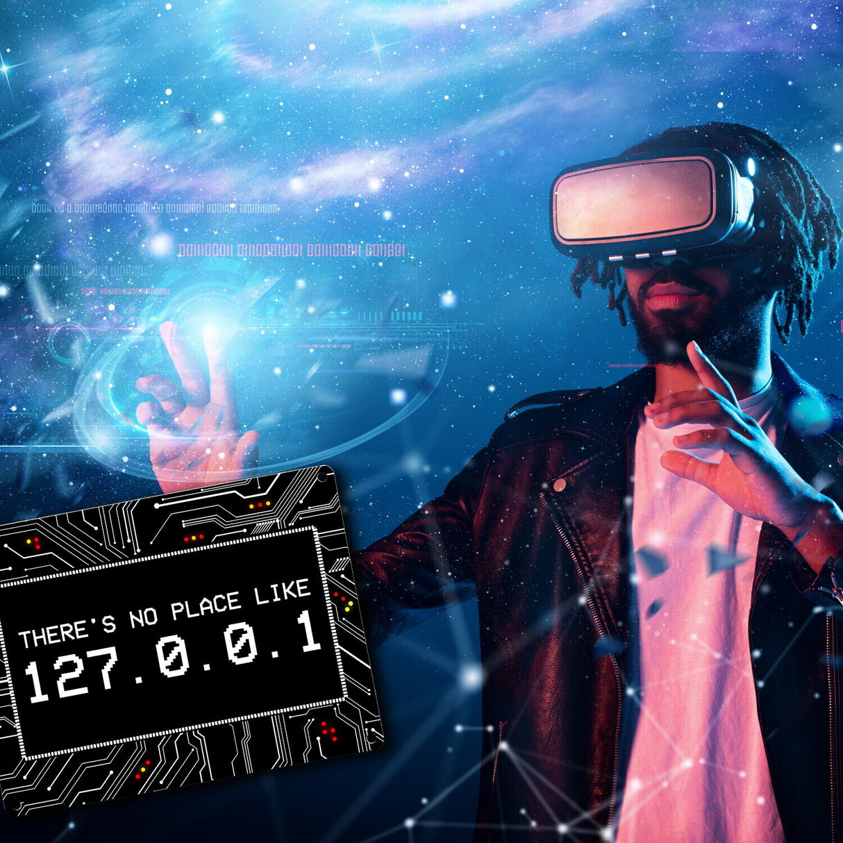 Localhost Metallschild mit IP Adresse 127.0.0.1
