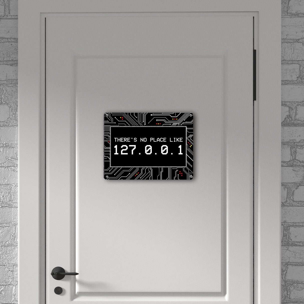 Localhost Metallschild mit IP Adresse 127.0.0.1