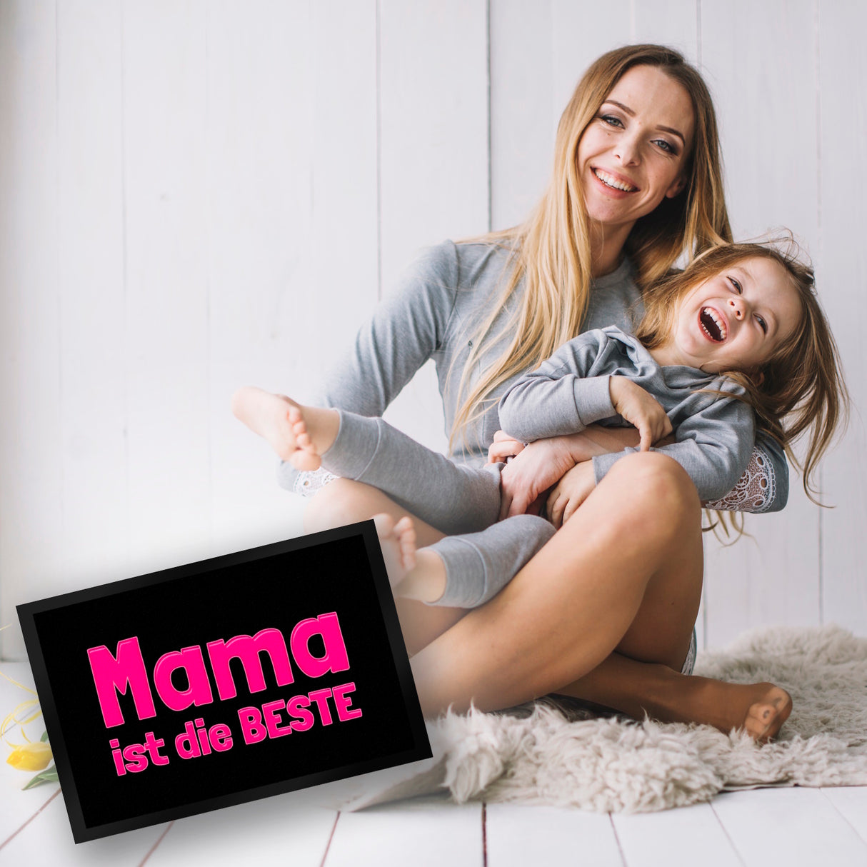 Mama ist die Beste Fußmatte Schuhabstreifer und Pink