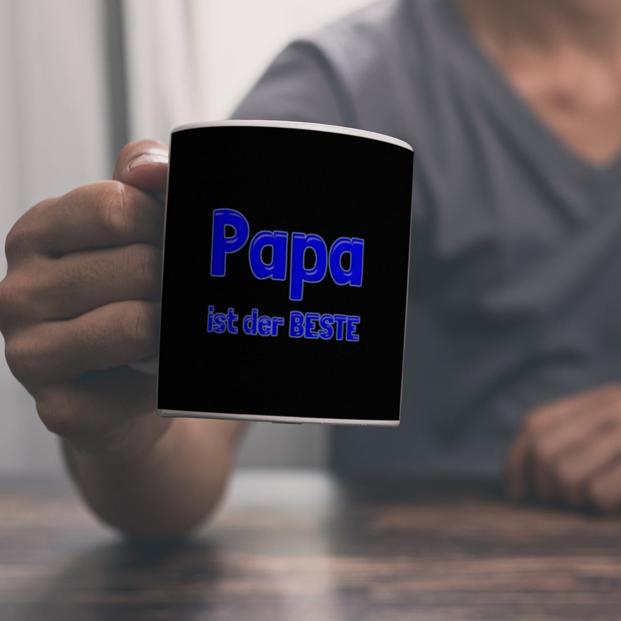 Papa ist der Beste Kaffeebecher und Blau