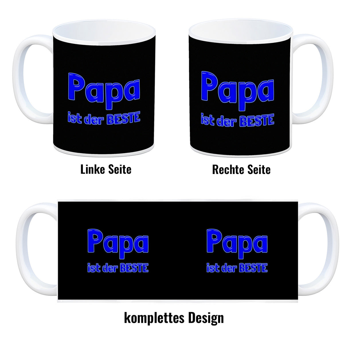 Papa ist der Beste Kaffeebecher und Blau
