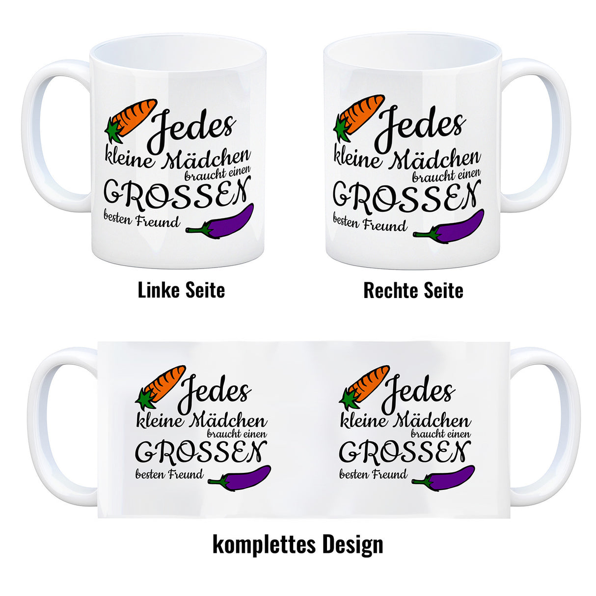 Jedes kleine Mädchen braucht einen Großen besten Freund Kaffeebecher Tasse