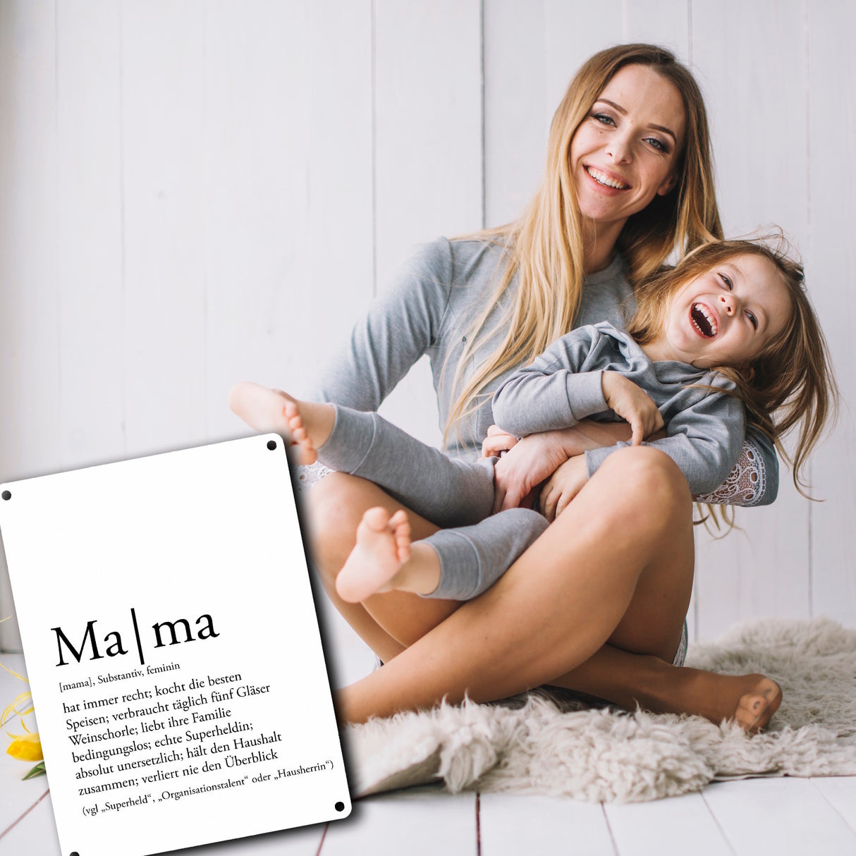 Mama Metallschild mit lustiger Worterklärung