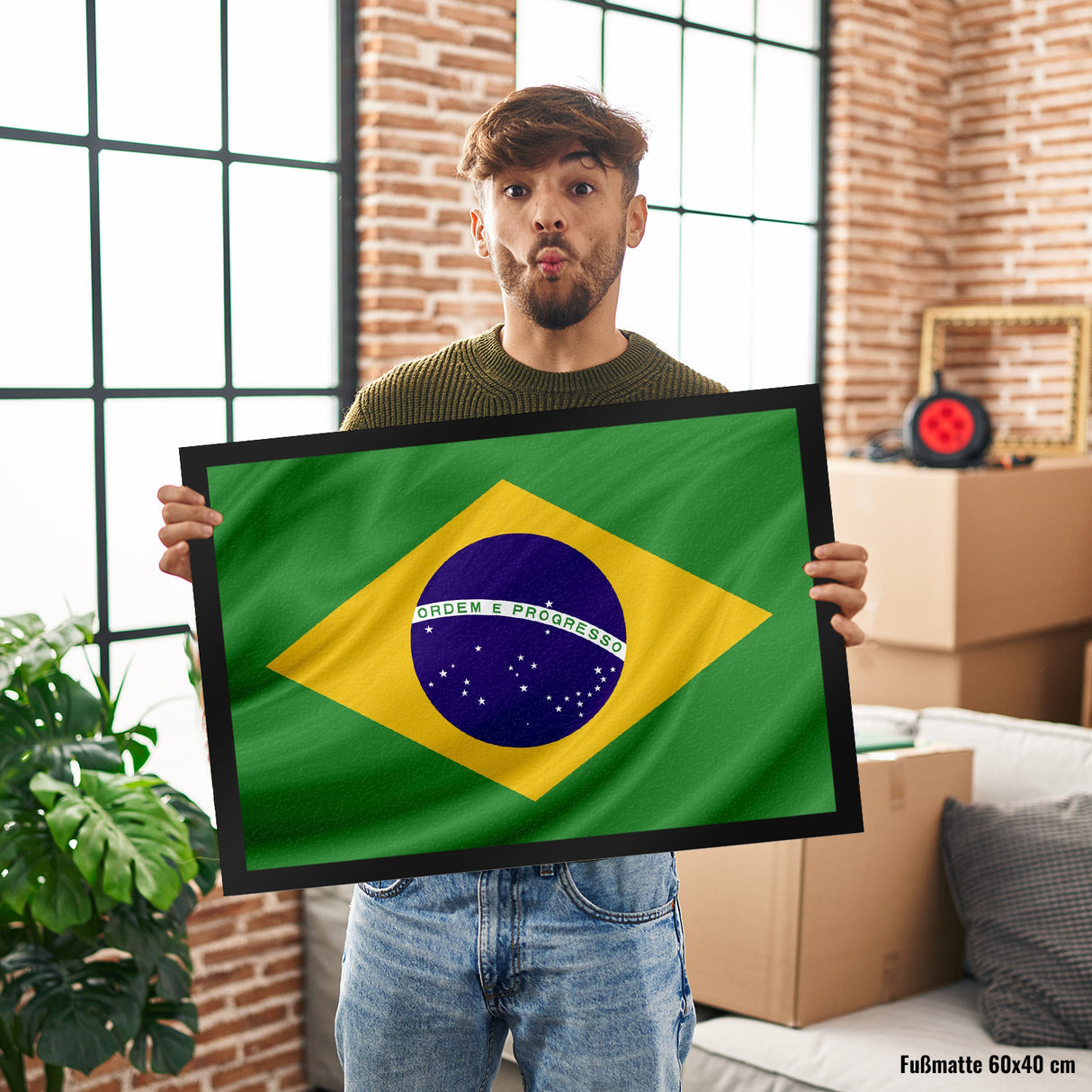 Brasilien Fahne und Flagge Fussmatte Fanartikel
