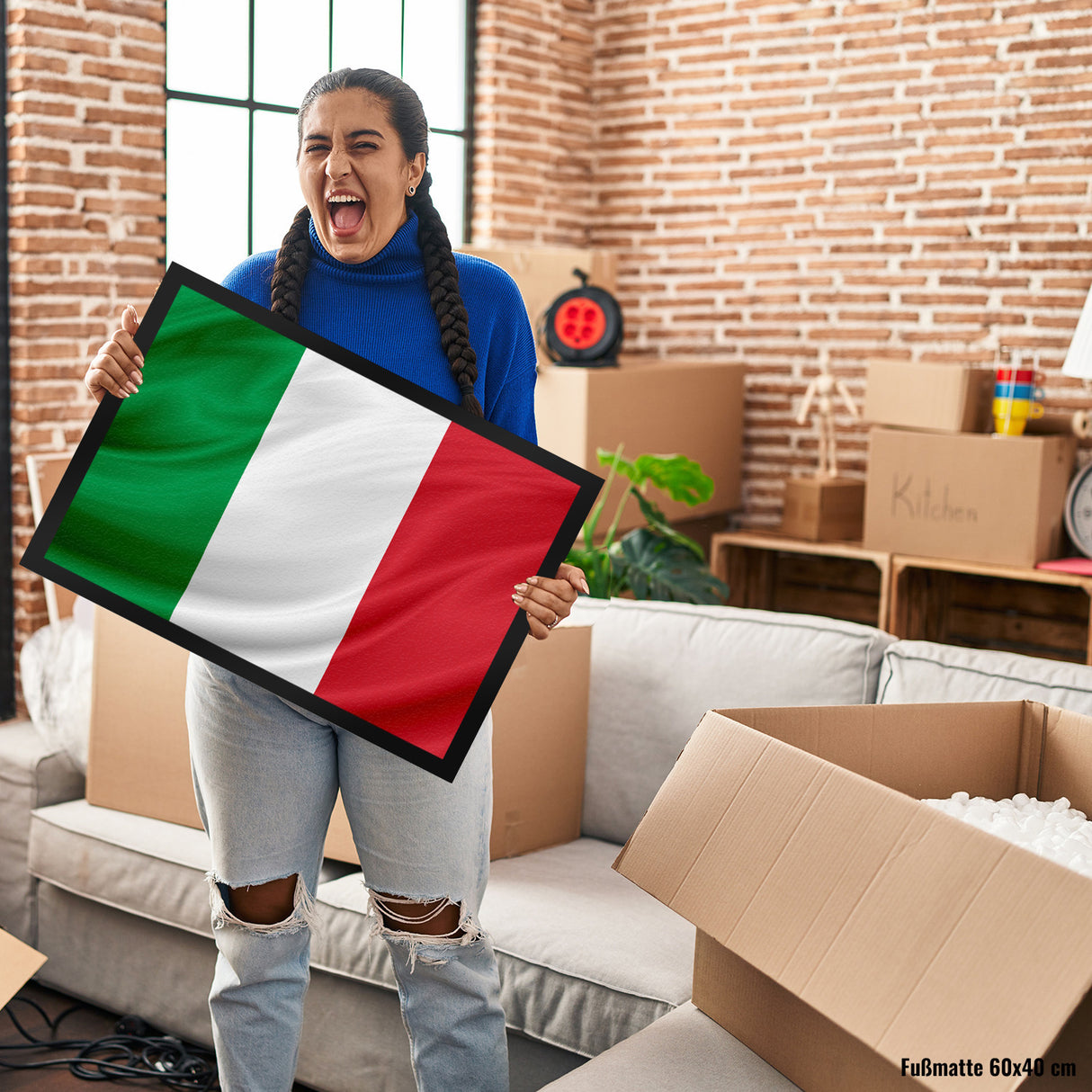 Italien Fahne und Flagge Fussmatte Fanartikel