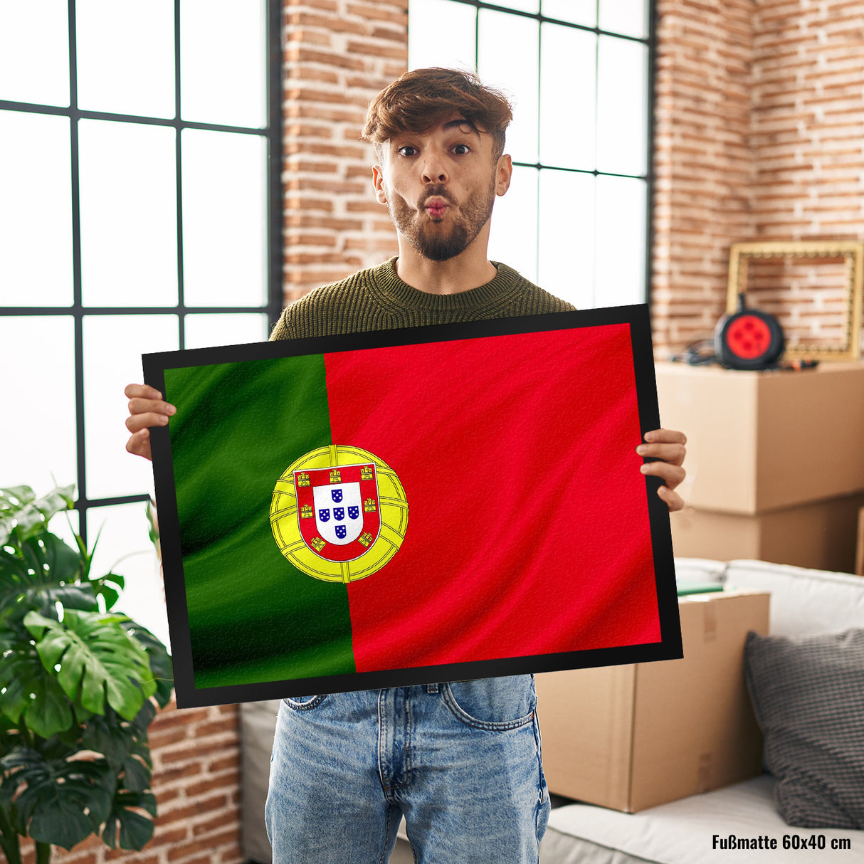 Portugal Fahne und Flagge Fussmatte Fanartikel
