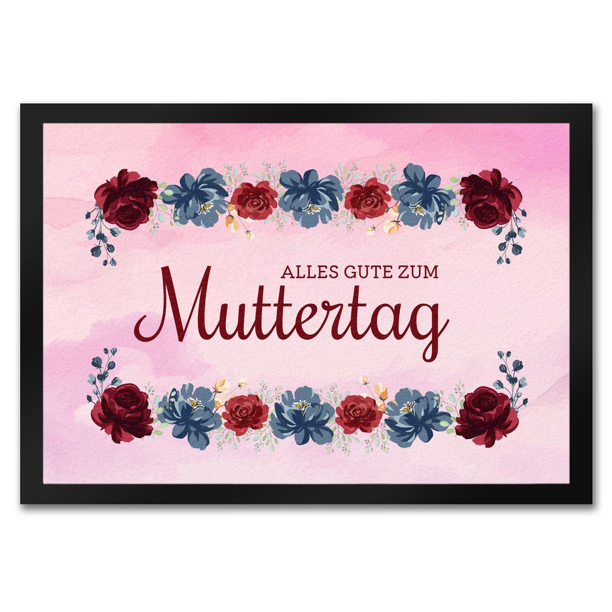 Muttertag Fussmatte mit Blumengruß und besten Wünschen