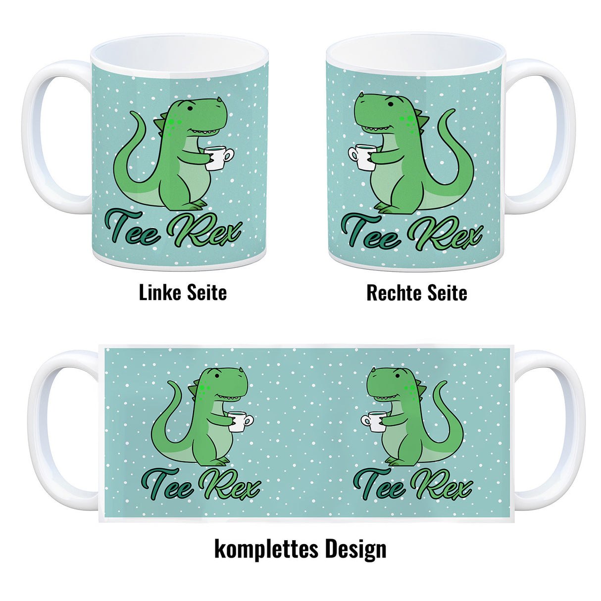 Tee Rex Kaffeebecher mit lustigem T-Rex Dino