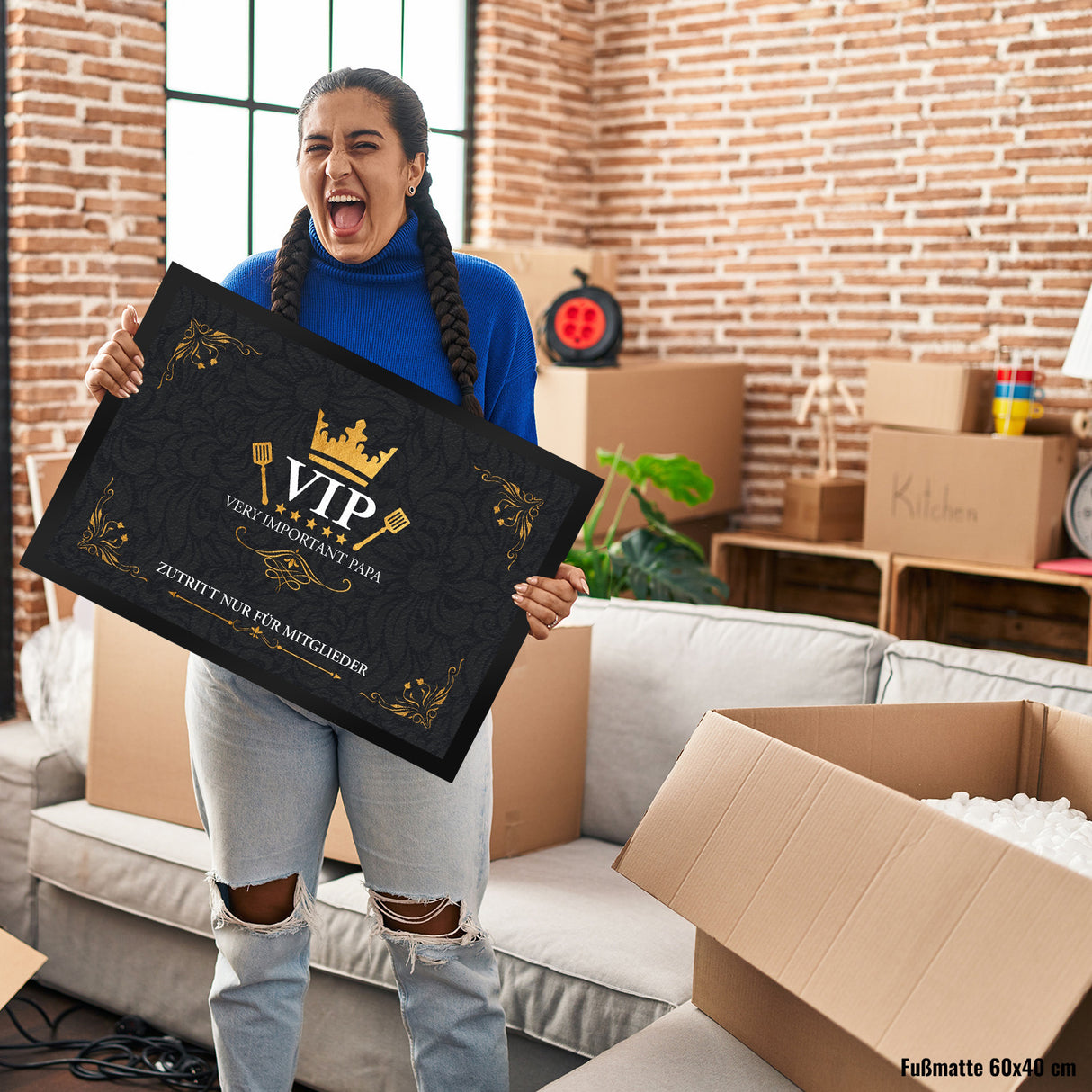 Very Important Papa Fußmatte mit VIP Motiv