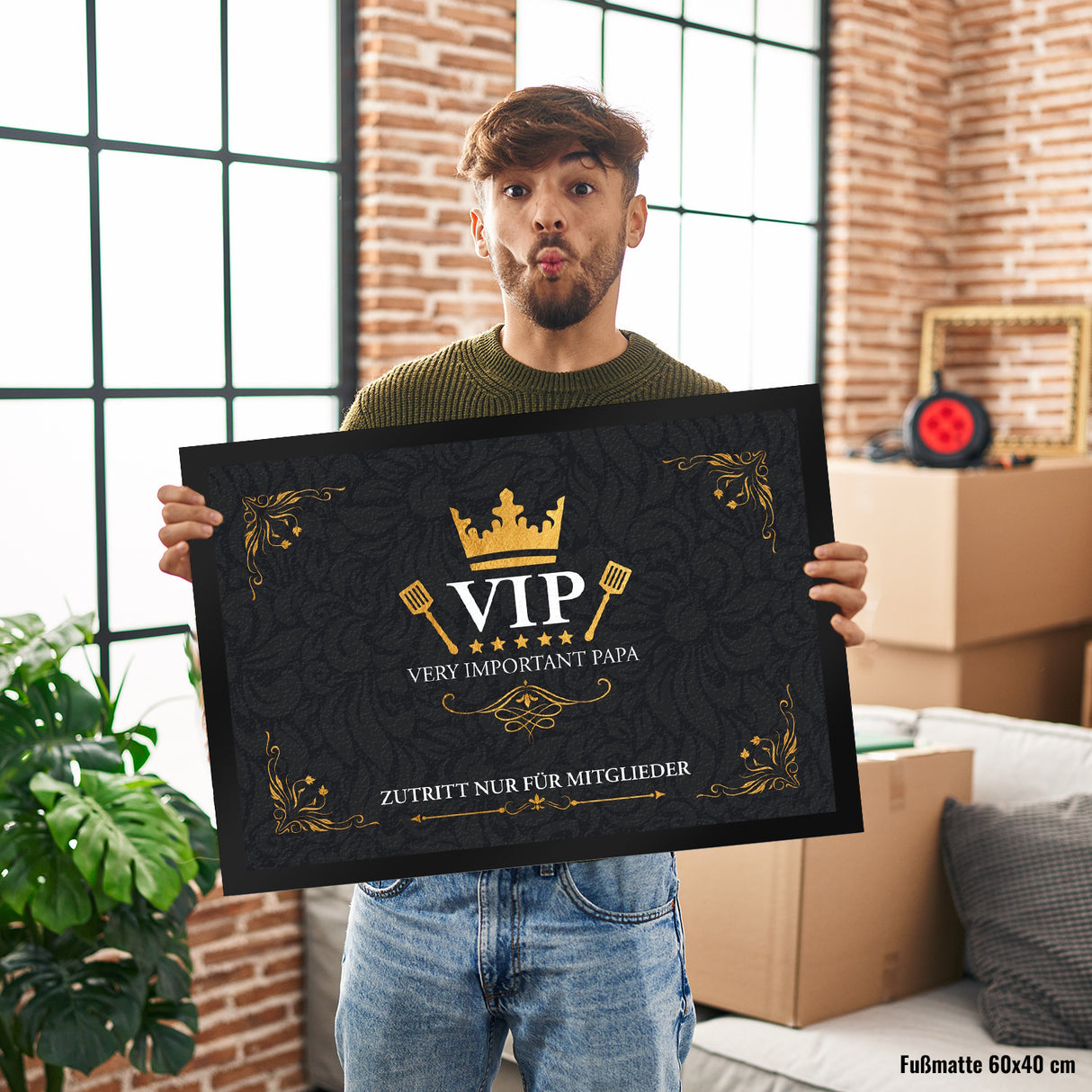 Very Important Papa Fußmatte mit VIP Motiv