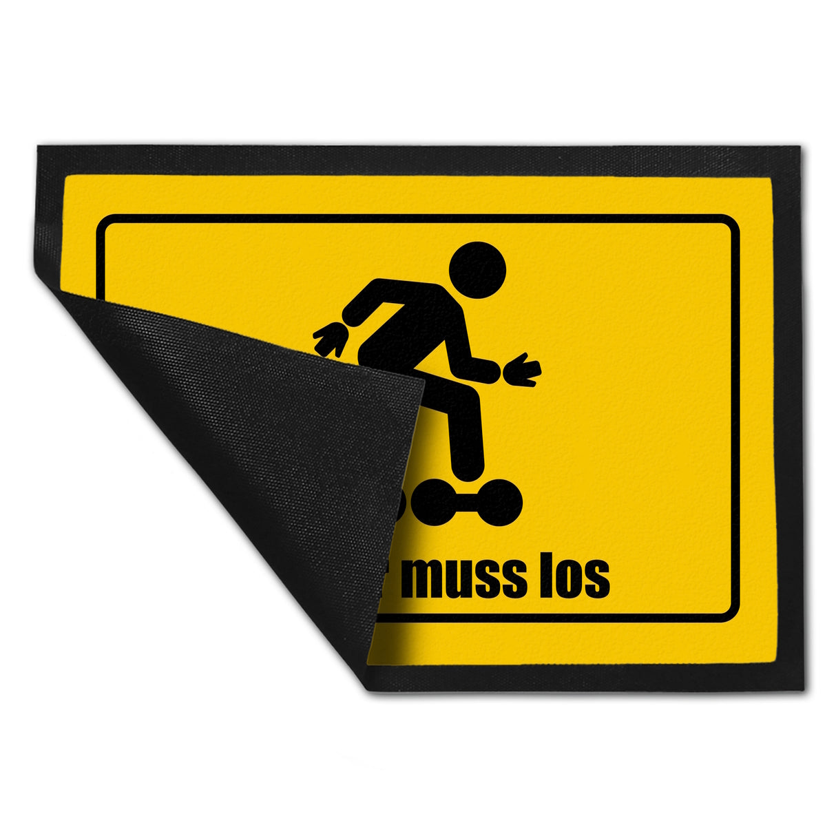 Bruder muss los Meme Fußmatte im lustigem Straßenschild Look