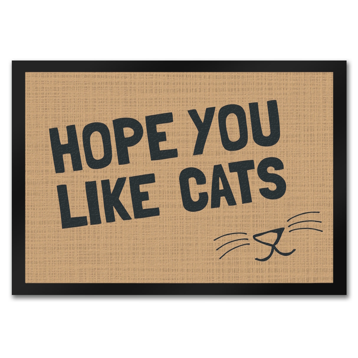 Fußmatte Hope you like cats mit Katzengesicht - Türmatte Kater Haustier