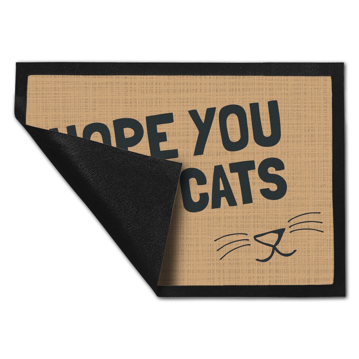 Fußmatte Hope you like cats mit Katzengesicht - Türmatte Kater Haustier