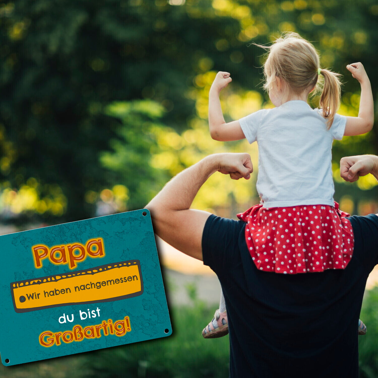 Papa du bist großartig Metallschild