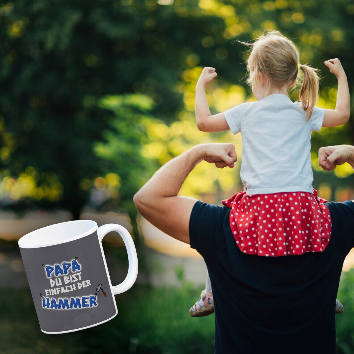 Kaffeebecher Papa Du bist einfach der Hammer - Vatertag Tasse